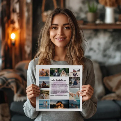 Liebe des Lebens Definition Magnetisches Fotoboard Watercolor Look