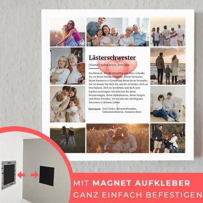 Lästerschwester Definition Magnet Fotoboard 10 Fotos Herzen Ballons