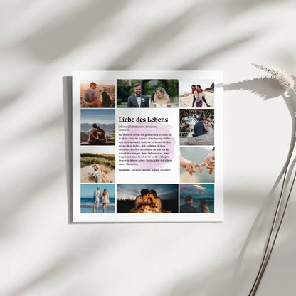 Liebe des Lebens Definition Magnetisches Fotoboard Watercolor Look