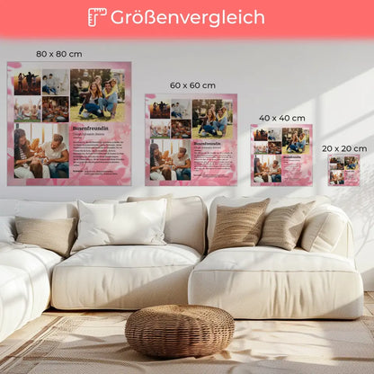 Fotocollage Leinwand personalisiert Busenfreundin Definition für 6 Fotos