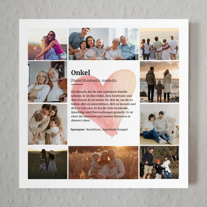 Definition Onkel Fotoboard Personalisiert für 6 Fotos