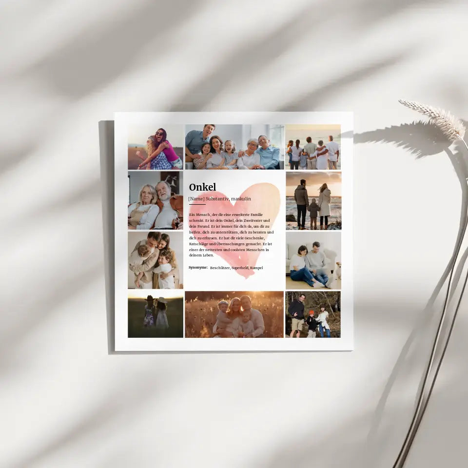 Definition Onkel Fotoboard Personalisiert für 6 Fotos