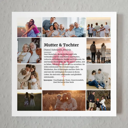 Mutter & Tochter Definition Magnet Fotoboard für 10 Fotos