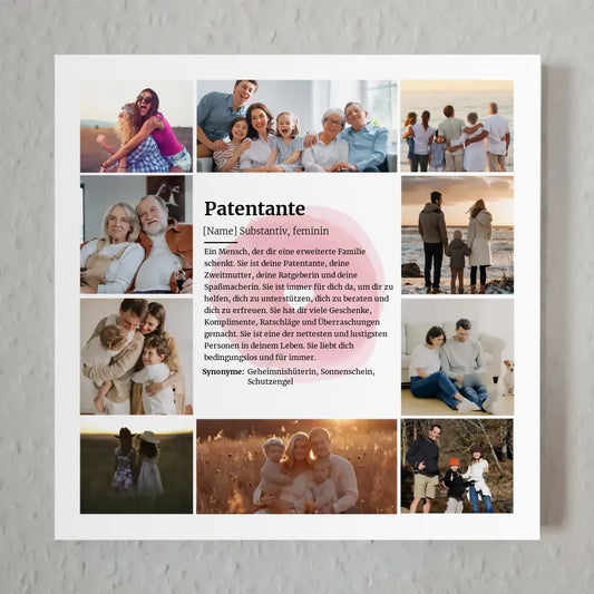 Patentante Definition Fotoboard magnetisch mit 10 Fotos