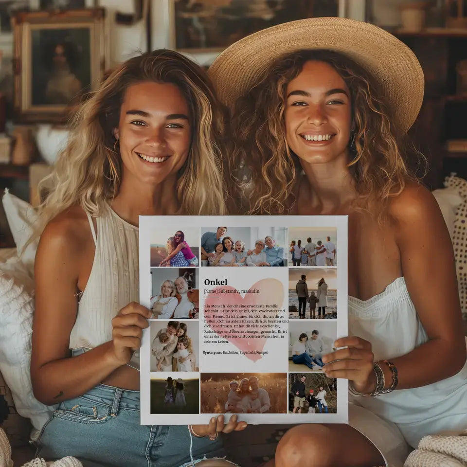 Definition Onkel Fotoboard Personalisiert für 6 Fotos