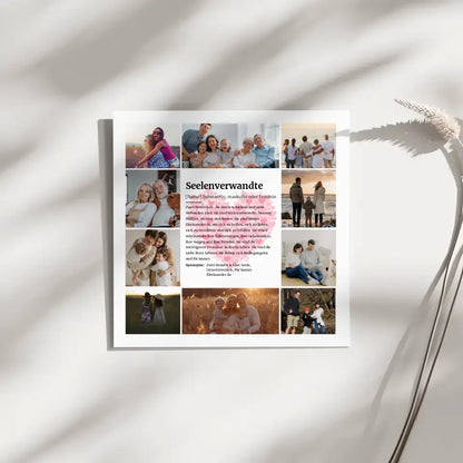 Seelenverwandte Definition Fotoboard magnetisch 10 Fotos Herzen Wolke