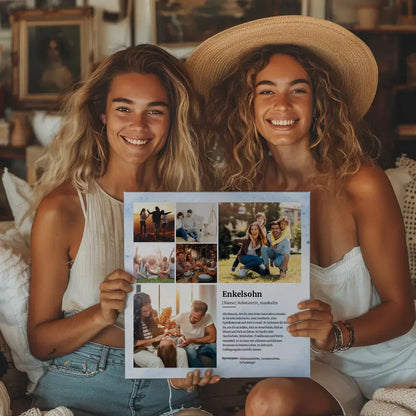 Foto Leinwand personalisiert Enkelsohn Definition mit 6 Fotos