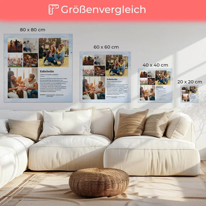 Foto Leinwand personalisiert Enkelsohn Definition mit 6 Fotos