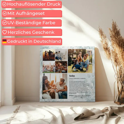 Leinwand Collage Sohn Definition für 6 Fotos