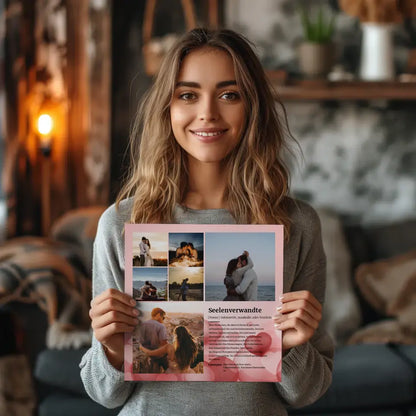 Definition Seelenverwandte Fotoboard magnetisch für 6 Fotos