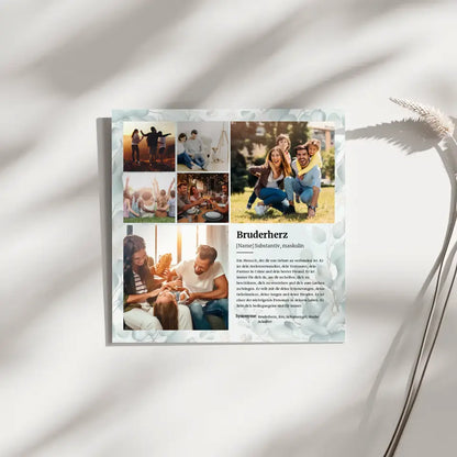 Definition Bruderherz Magnetisches Wandbild mit 6 Fotos