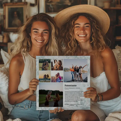 Fotocollage Leinwand personalisiert Patentante Definition für 6 Fotos Herzliches Geschenk