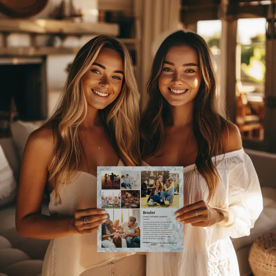 Definition Bruder Fotoboard Personalisiert für 6 Fotos