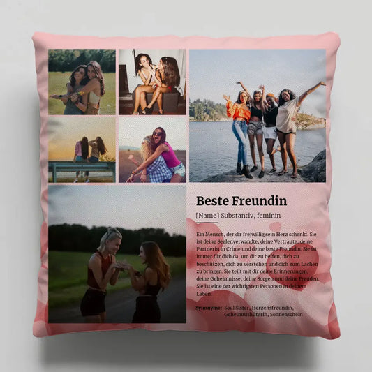 Kissen personalisiert Beste Freundin Definition für 6 Fotos 1