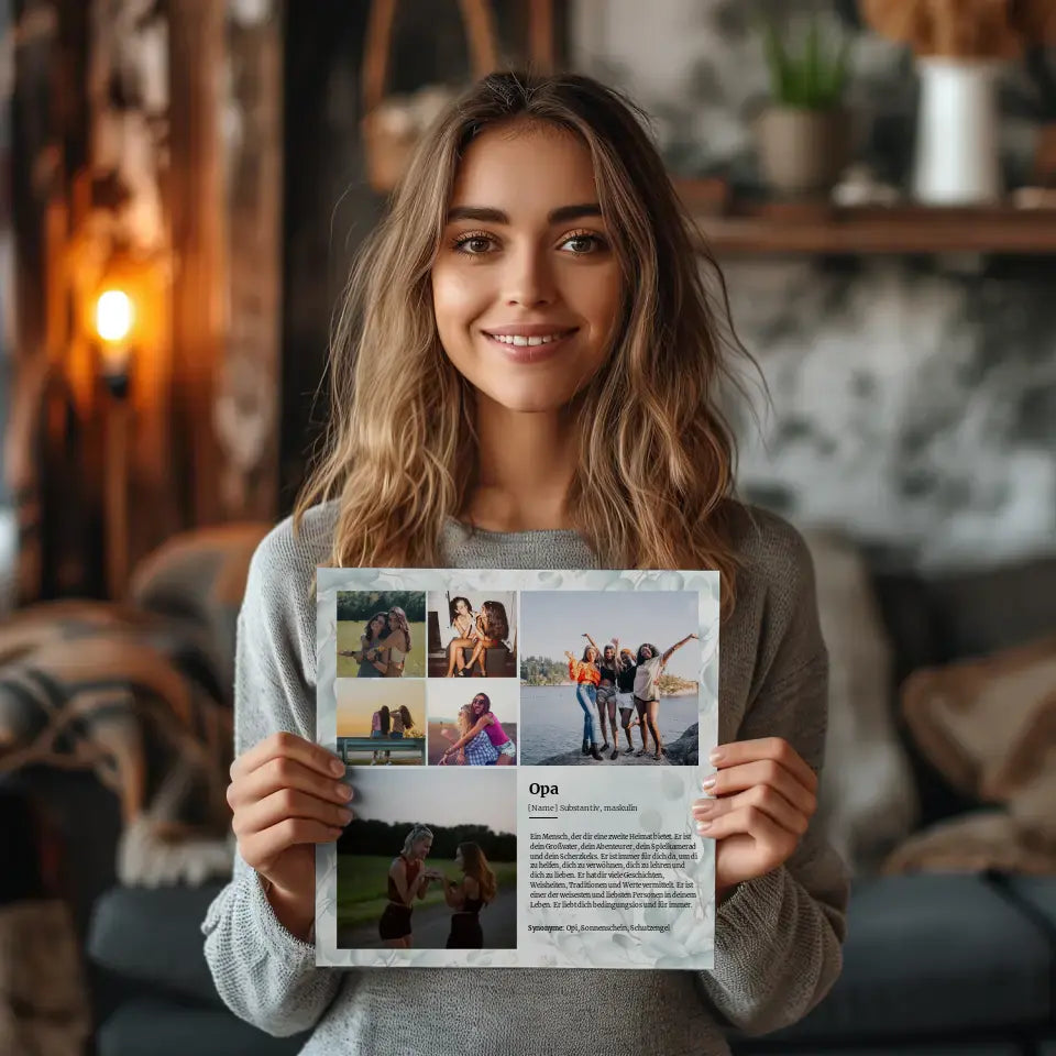 Definition Opa Personalisiertes Fotoboard mit 6 Fotos