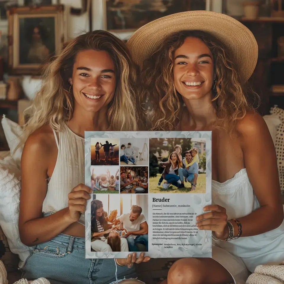 Definition Bruder Fotoboard Personalisiert für 6 Fotos