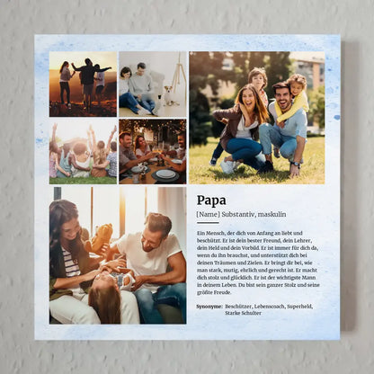 Definition Papa Fotoboard magnetisch für 6 Fotos Personalisiert