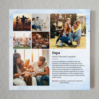 Definition Papa Fotoboard magnetisch für 6 Fotos Personalisiert