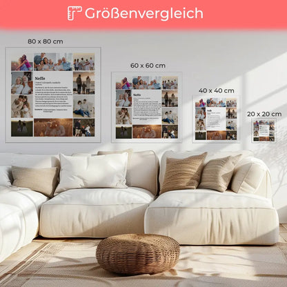 Fotocollage Leinwand personalisiert Definition Neffe für 10 Fotos Perfektes Geschenk