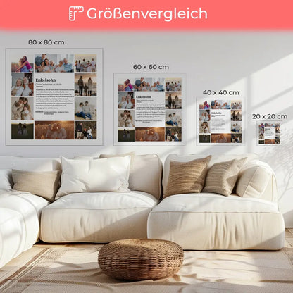 Personalisiertes Leinwand Bild Definition Enkelsohn für 10 Fotos