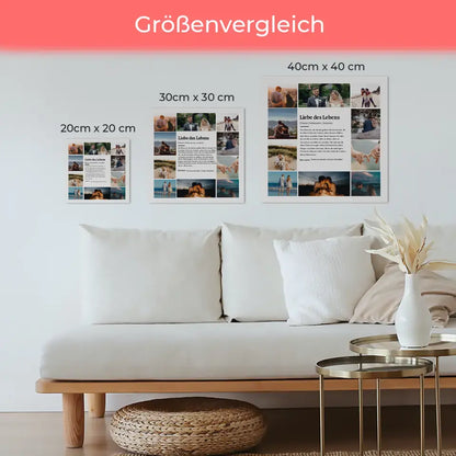 Fotoboard Magnet Halterung Definition Liebe des Lebens mit 10 Fotos
