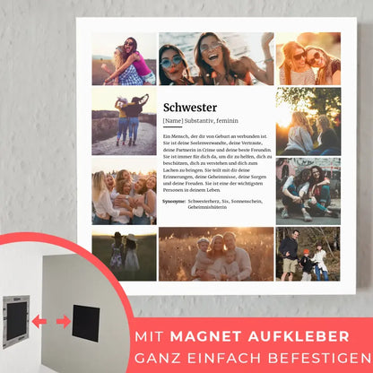 Individuelles Fotoboard Definition Schwester 10 Fotos Perfektes Geschenk