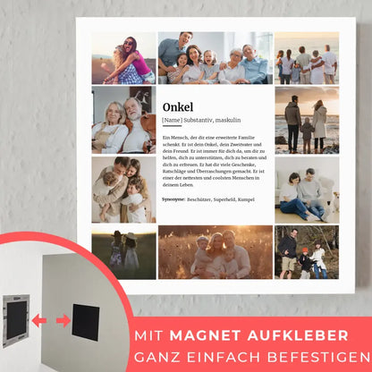 Magnetisches Wandbild Definition Onkel mit 10 Fotos