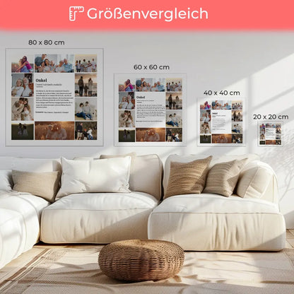 Foto Leinwand personalisiert Definition Onkel mit 10 Fotos