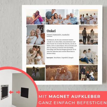 Magnetisches Wandbild Definition Onkel mit 10 Fotos