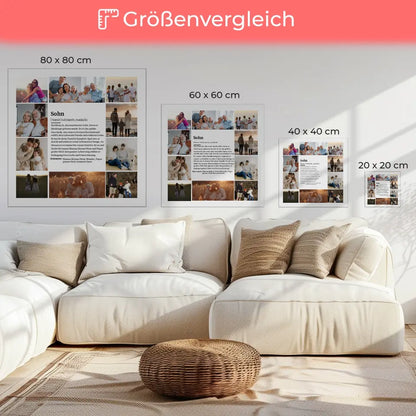 Foto Leinwand Definition Sohn mit 10 Fotos