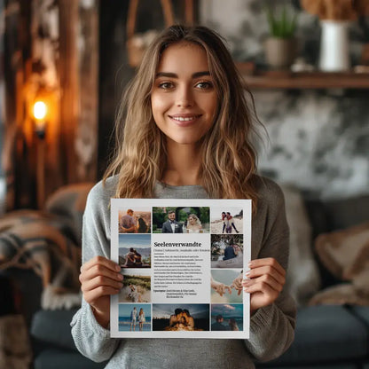 Fotoboard magnetisch Definition Seelenverwandte 10 Fotos Personalisierbar