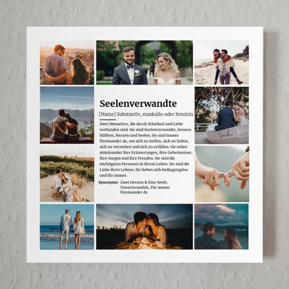 Fotoboard magnetisch Definition Seelenverwandte 10 Fotos Personalisierbar