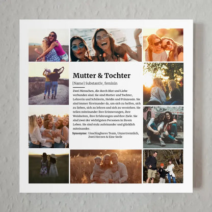 Fotoboard Personalisiert Definition Mutter & Tochter Muttertag