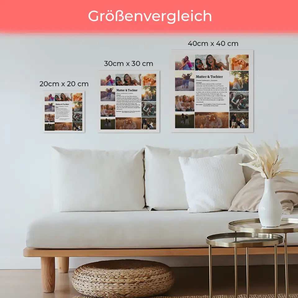 Fotoboard Personalisiert Definition Mutter & Tochter Muttertag