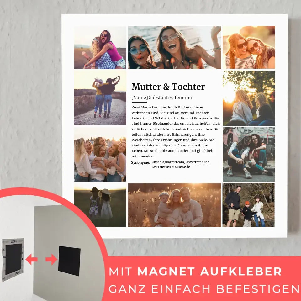 Fotoboard Personalisiert Definition Mutter & Tochter Muttertag