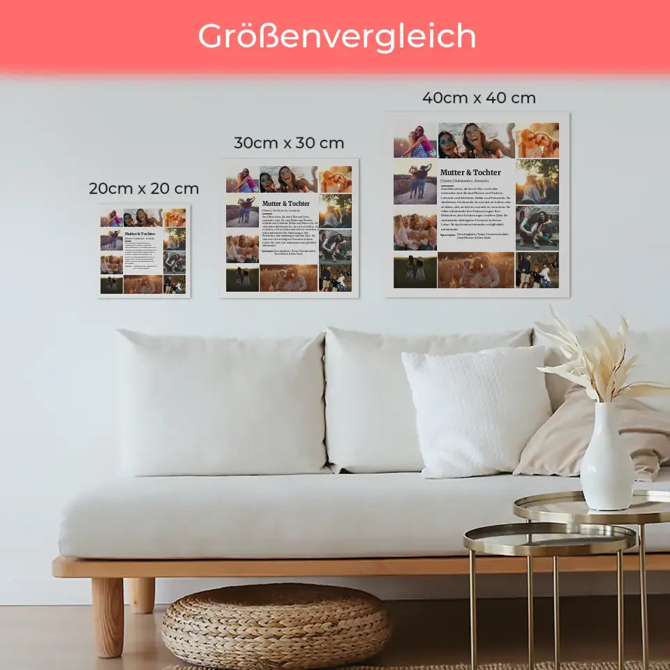 Fotoboard Personalisiert Definition Mutter & Tochter Muttertag