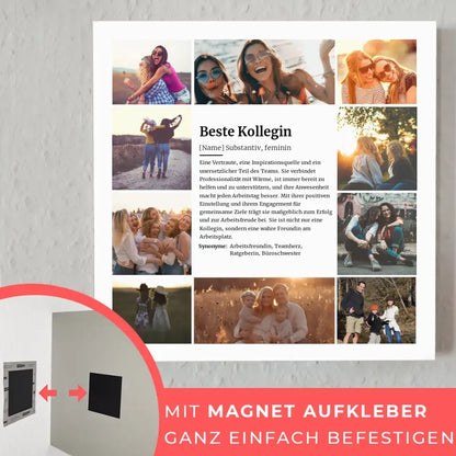 Magnet Fotoboard Definition Beste Kollegin mit 10 Fotos