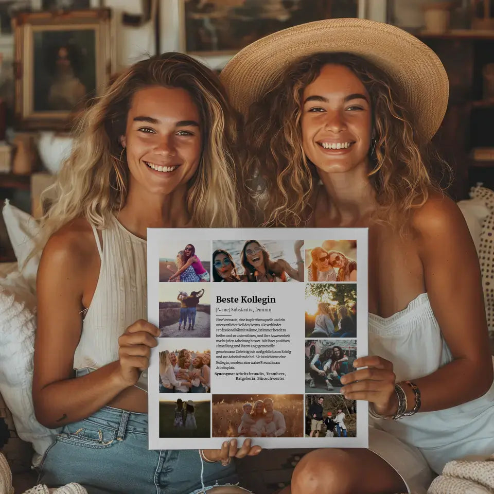 Magnet Fotoboard Definition Beste Kollegin mit 10 Fotos