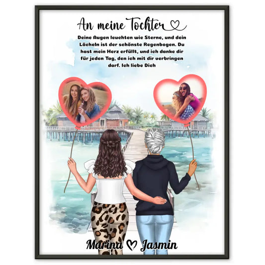 Poster An Tochter Ich liebe Dich Viele Optionen und Fotos