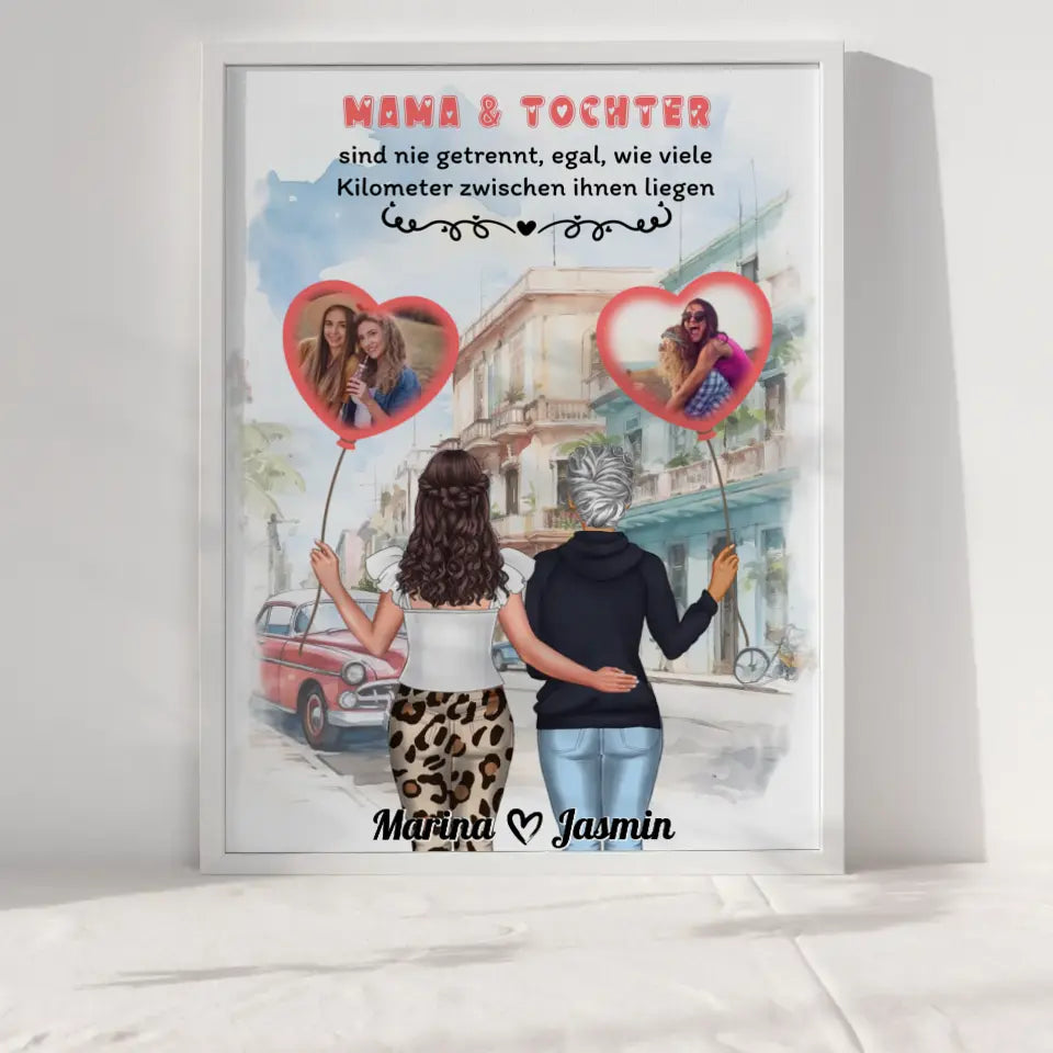 Mama Poster Muttertag Mama und Tochter sind nie getrennt und Fotos