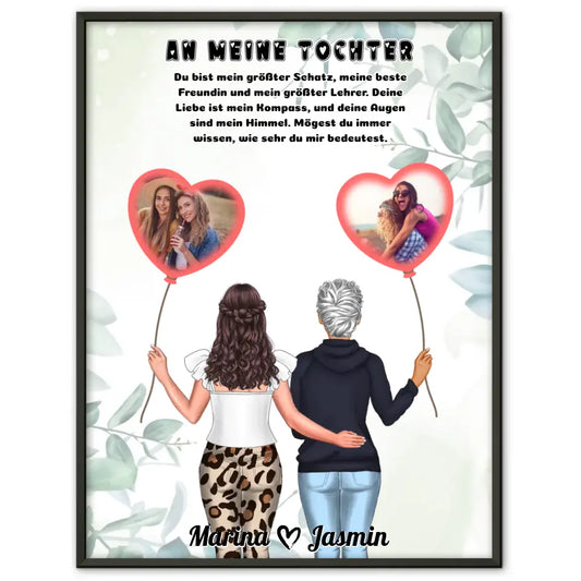Personalisiertes Poster An Tochter Mein Kompass und Fotos 1