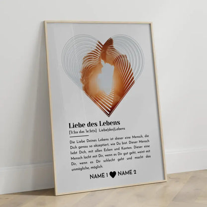 Personalisiertes Poster Liebe Fotoposter Herz Definition Liebe Mit Foto