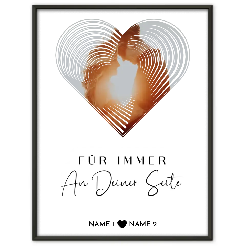 Personalisiertes Poster Liebe Fotoposter Herz Für immer