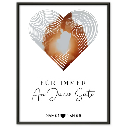 Personalisiertes Poster Liebe Fotoposter Herz Für immer
