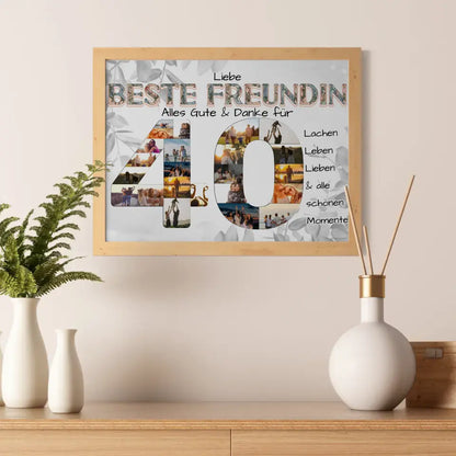 Poster Geschenk zum 40 Geburtstag für Mama Fotocollage