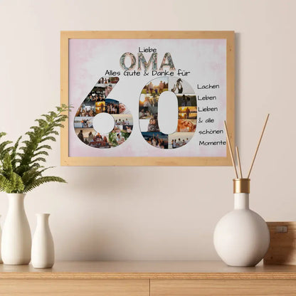 Personalisiertes Poster zum 60 Geburtstag für Mama Schöne Momente