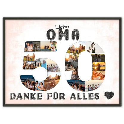 50 Geburtstag Oma Geschenk Personalisiertes Poster