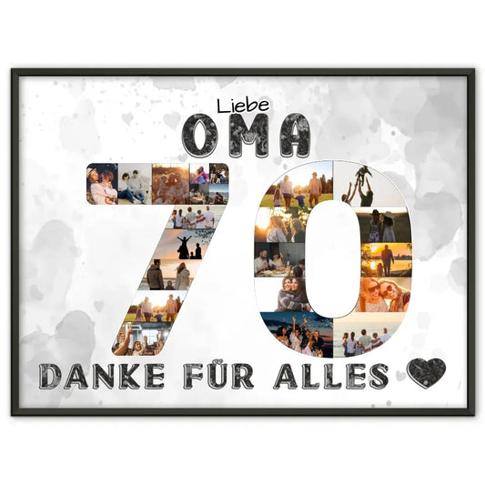 70 Geburtstag Geschenk für Oma Personalisiertes Poster