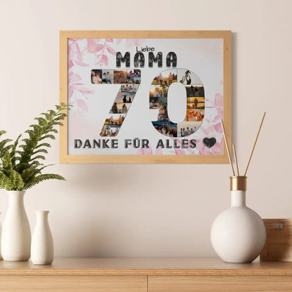 70 Geburtstag Geschenke Poster Mama Danke für alles