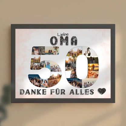 50 Geburtstag Oma Geschenk Personalisiertes Poster